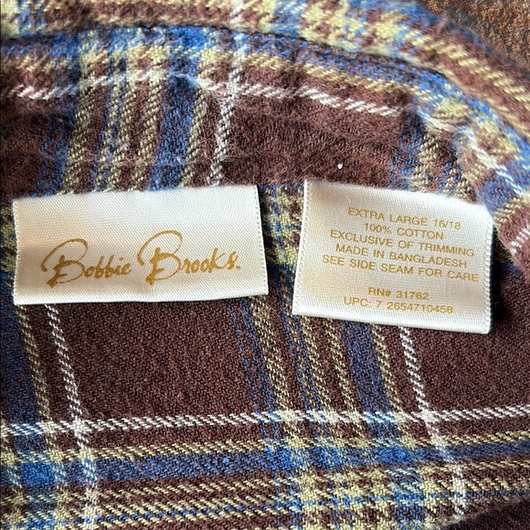 Vintage Bobbie Brooks Embroidered Denim Vest with Plaid Shirt #uglythanksgiving - Picture 4 of 4